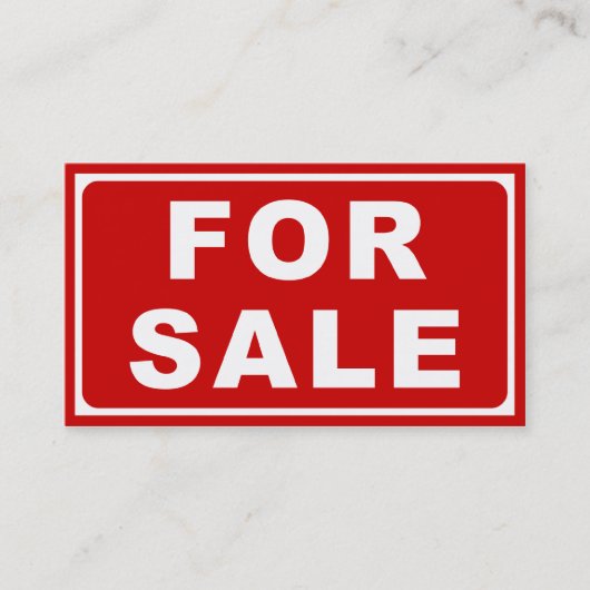 VOOR VERKOOP VISITEKAARTJE (Voorkant)