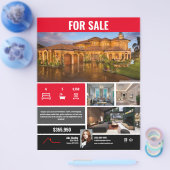 Voor verkoopbrochure - Red Modern Flyer (Enkel)