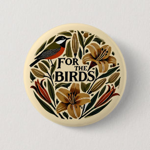 Voor vogels ronde button 5,7 cm