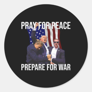 Voor vrede ronde sticker