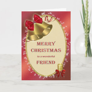 Voor vrienden, traditionele kerstkaart feestdagen kaart
