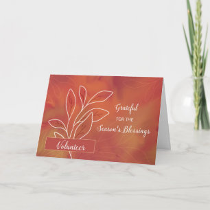 Voor vrijwilligers op Thanksgiving Warm Aquarel Kaart