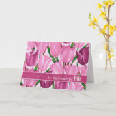 Voor Vrouw op Moederdag Tulpen Schilderen Kaart (Gele Bloem)