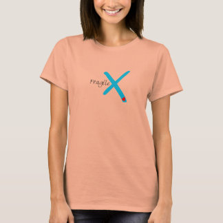 Voor vrouwen - breekbaar X hart T-shirt