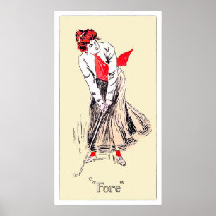 Voor! Waterverf 1905 — Golf afdrukken Poster