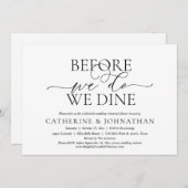 Voor we dat doen, gaan we met een bruiloft eten. kaart (Voorkant / Achterkant)