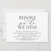 Voor we dat doen, gaan we met een bruiloft eten. kaart (Voorkant)