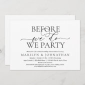 Voor we dat doen, zijn we partij, huwelijksrepetit kaart (Voorkant / Achterkant)