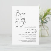 Voor we zeggen: "Ik doe", een bruiloft met een rep Kaart (Staand voorkant)