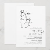 Voor we zeggen: "Ik doe", een bruiloft met een rep Kaart (Voorkant / Achterkant)