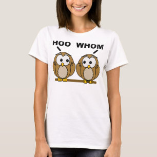 Voor wie grammatriep uilen grappig T-shirt