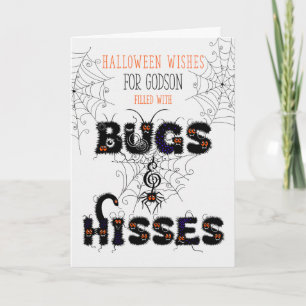 voor Young Godson Bugs en Hisses Halloween Kaart