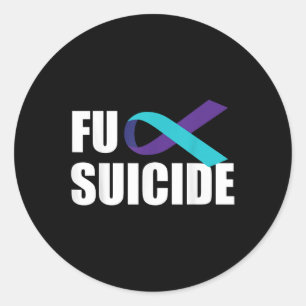 Voor zelfmoordbewustzijn Ribbon Suicide Preve Ronde Sticker