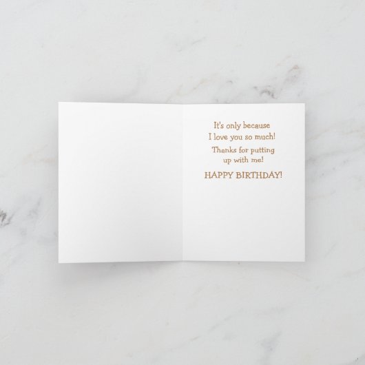 Voor zuster Funny Squirrel Birthday Kaart (Binnen)