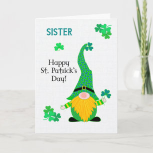 Voor zuster St Patrick's Fun Leprechaun Kaart