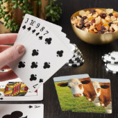 Vooraanzicht Friesian koe Pokerkaarten (Insitu)