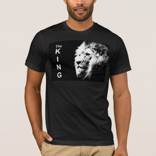 Vooraf afdrukken van de King Pop Art Lion Hoofd Ma T-shirt (Voorkant)