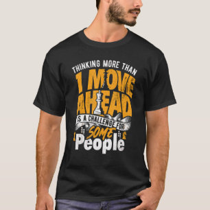 Vooraf denken is een uitdaging, de schaakspelers z t-shirt