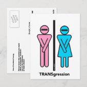 Vooraf geadresseerd Donald Trump TRANSgression Bri Briefkaart (Voorkant / Achterkant)