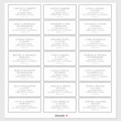 Vooraf geadresseerde Bruiloft Gast Mailing Label S (Vel)