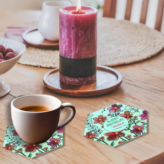 VOORAFGAANDE UNIEKE RODE DOODLE STROMEN KARTONNEN ONDERZETTERS