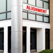 Voorasuitrichting Autogarage Groot Wit Spandoek (Buitenkant Gebouw)