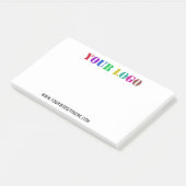 Voorbeeld aangepaste zakelijke Logo-Post-it® notes (Schuin)