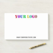 Voorbeeld aangepaste zakelijke Logo-Post-it® notes (Op bureau)