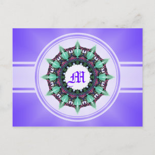 VOORBEELD ALLEEN KLEURKLEUREN - violet Star Briefkaart