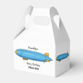 Voorbeeld cartoon van het luchtschip bedankdoosjes (Achterkant)