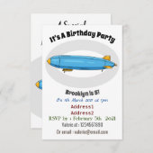 Voorbeeld cartoon van het luchtschip kaart (Voorkant / Achterkant)