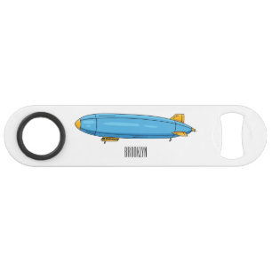 Voorbeeld cartoon van het luchtschip speed flessenopener