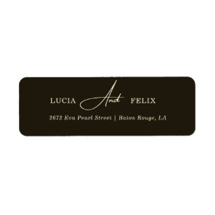 Voorbeeld Dark Green Typography Retouradres Etiket