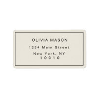 Voorbeeld Eenvoudig modern Return Address Label
