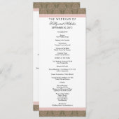 Voorbeeld huwelijksprogramma (met alleen sjabloont programma (Voorkant / Achterkant)