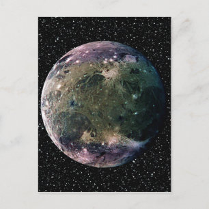 VOORBEELD JUPITER'S MOON GANYMEDE-sterren ~ Briefkaart