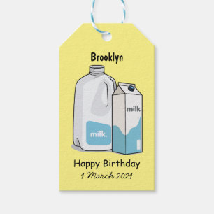 Voorbeeld melkcartoon cadeaulabel