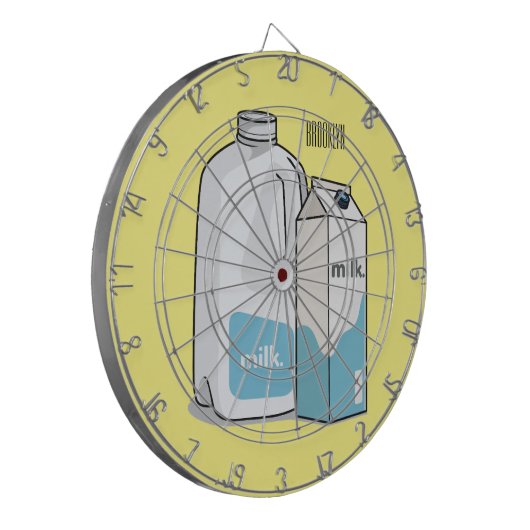 Voorbeeld melkcartoon dartbord (Voorkant Links)