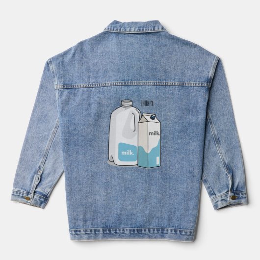 Voorbeeld melkcartoon denim jacket (Achterkant)