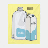 Voorbeeld melkcartoon fleece deken (Voorkant)