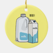 Voorbeeld melkcartoon keramisch ornament (Achterkant)