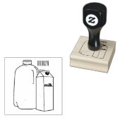 Voorbeeld melkcartoon 	rubberstempel (Gestempeld)