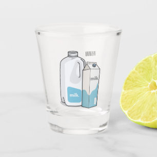 Voorbeeld melkcartoon shot glas