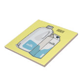 Voorbeeld melkcartoon tegeltje (Zijkant)