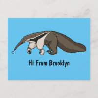 Voorbeeld van anteater happy cartoon