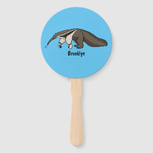Voorbeeld van anteater happy cartoon handwaaier