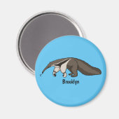 Voorbeeld van anteater happy cartoon magneet (Voorkant / Achterkant)