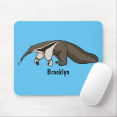 Voorbeeld van anteater happy cartoon muismat (Met muis)