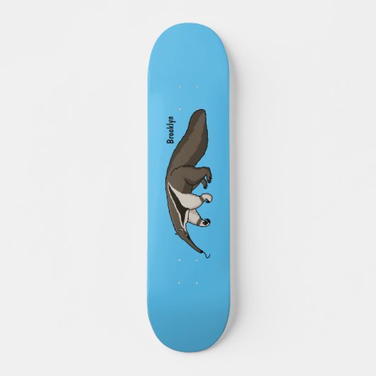 Voorbeeld van anteater happy cartoon skateboard (Voorkant)