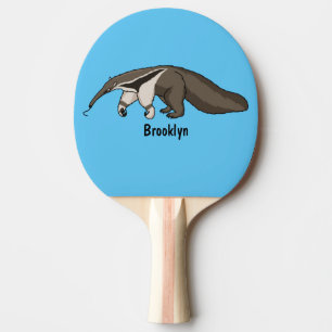 Voorbeeld van anteater happy cartoon tafeltennisbatje